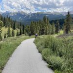 Cycling along the Vail Pass bike path